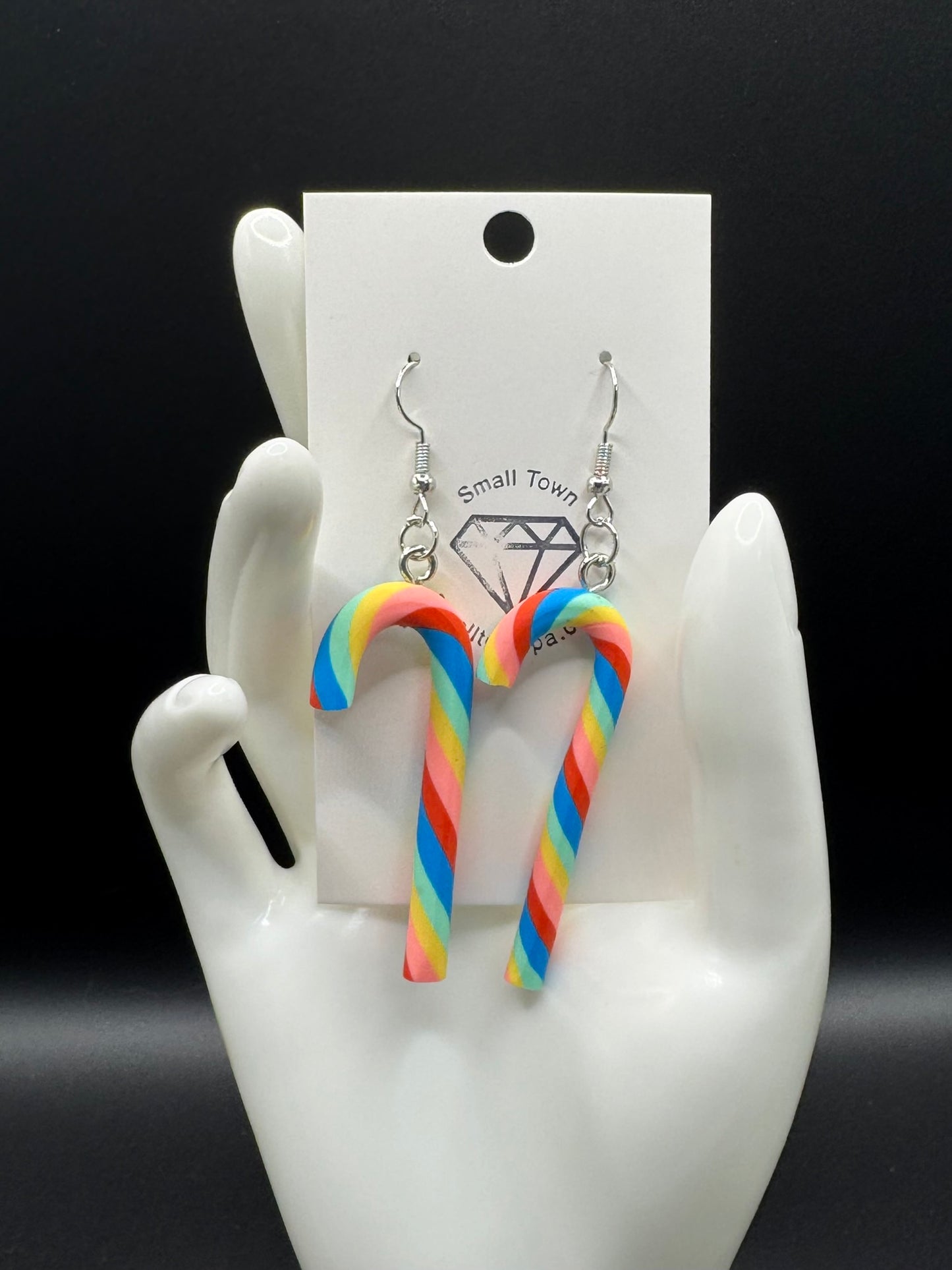 Candy Cane Dangle Earrings Style 2