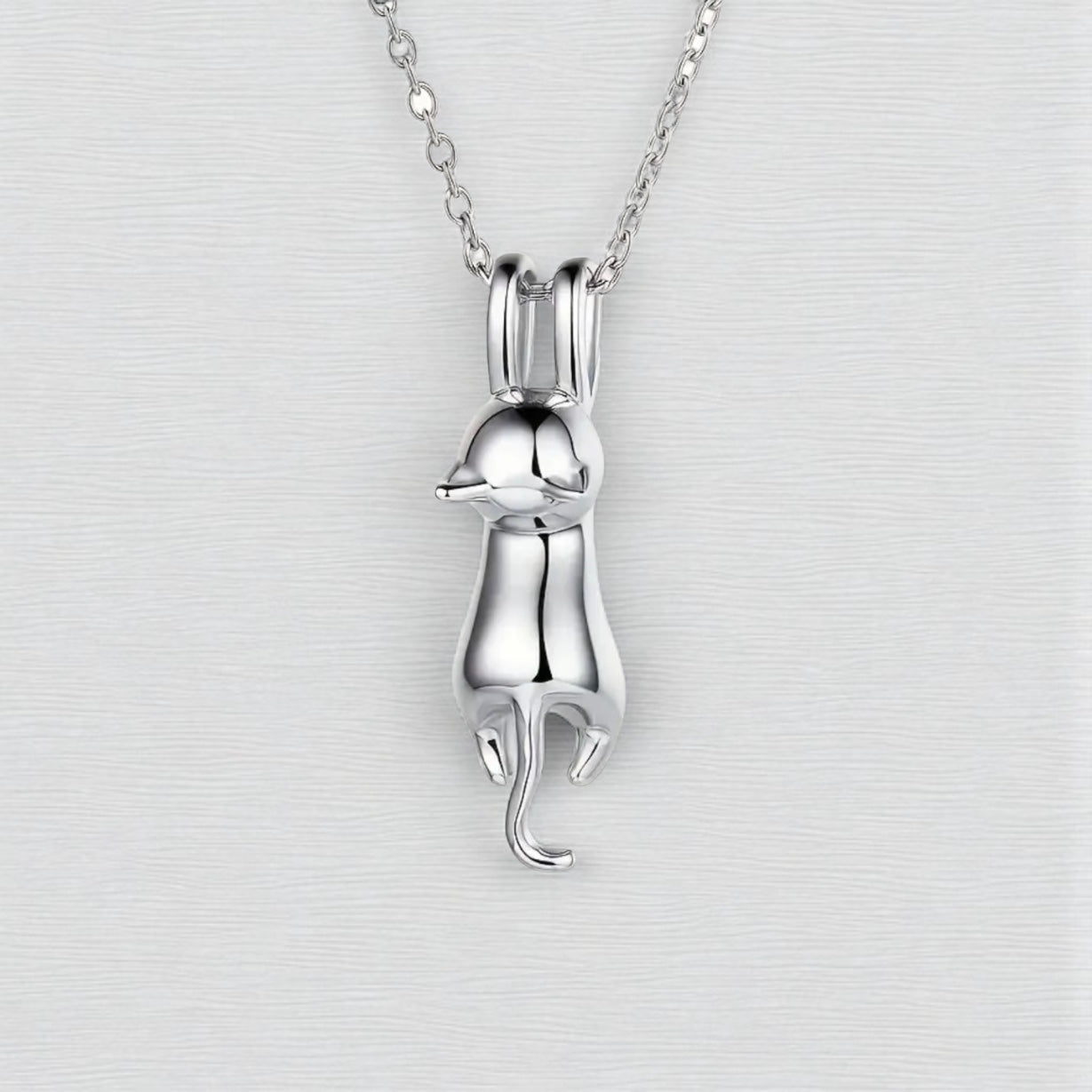 Sterling Cat Necklace