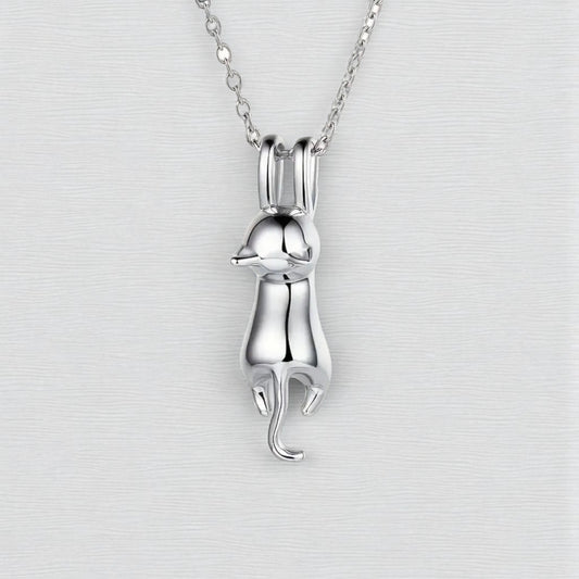 Sterling Cat Necklace