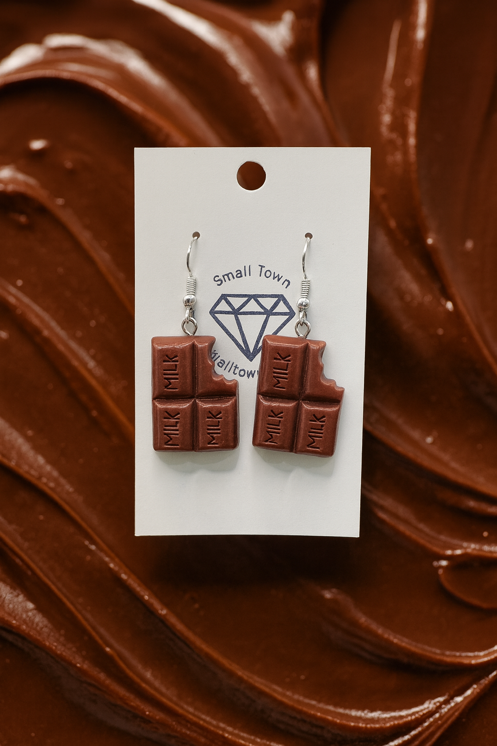 Chocolate bar dangle Earrings
