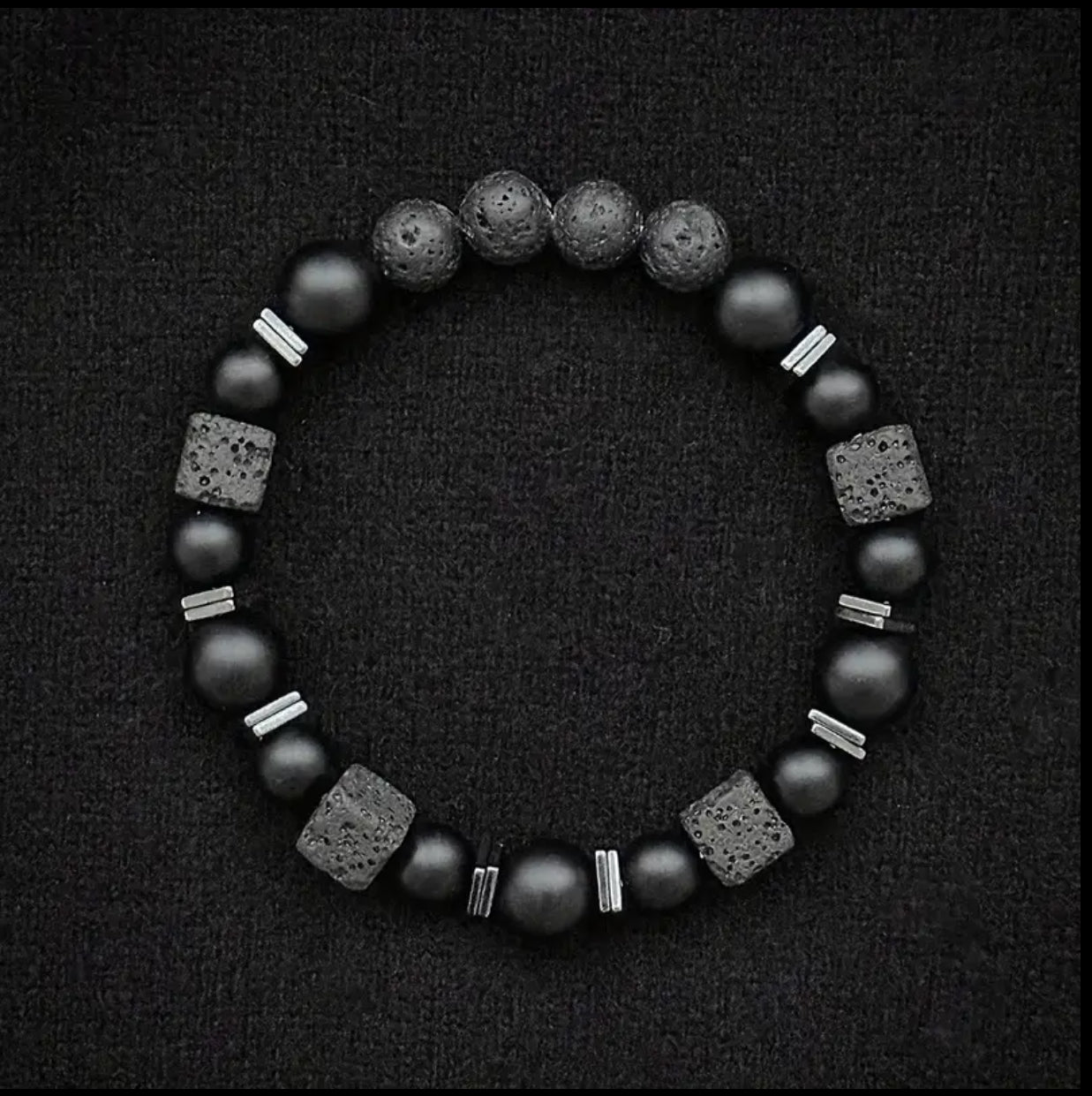 Cube Stone Onyx Bracelet