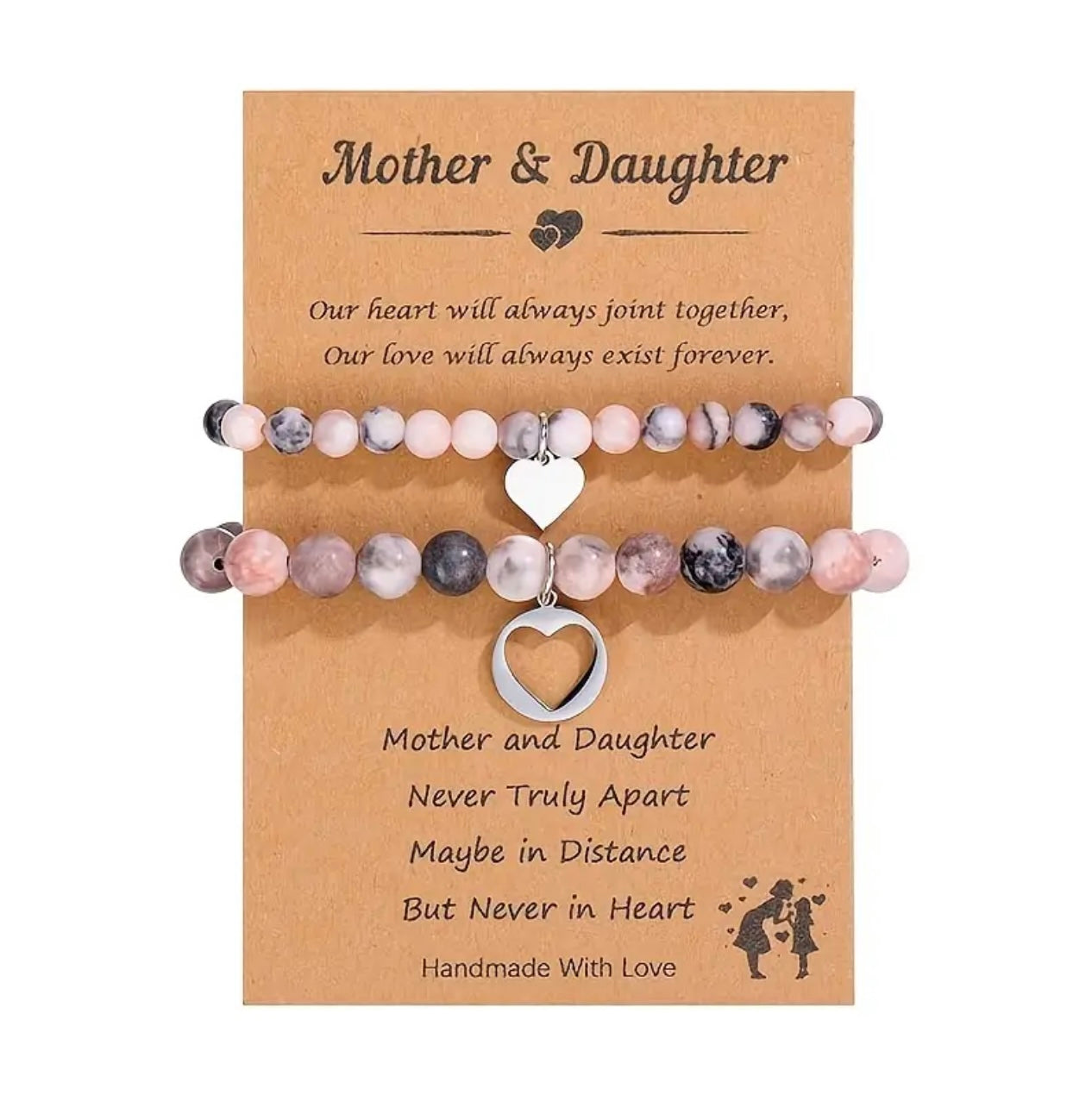 Mother Daughter Heart Bracelets