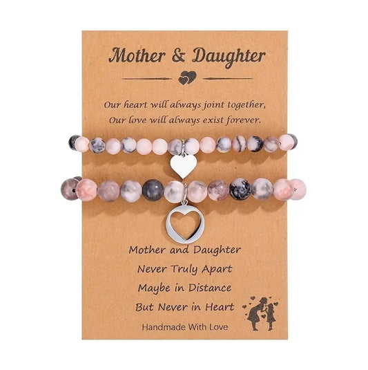 Mother Daughter Heart Bracelets