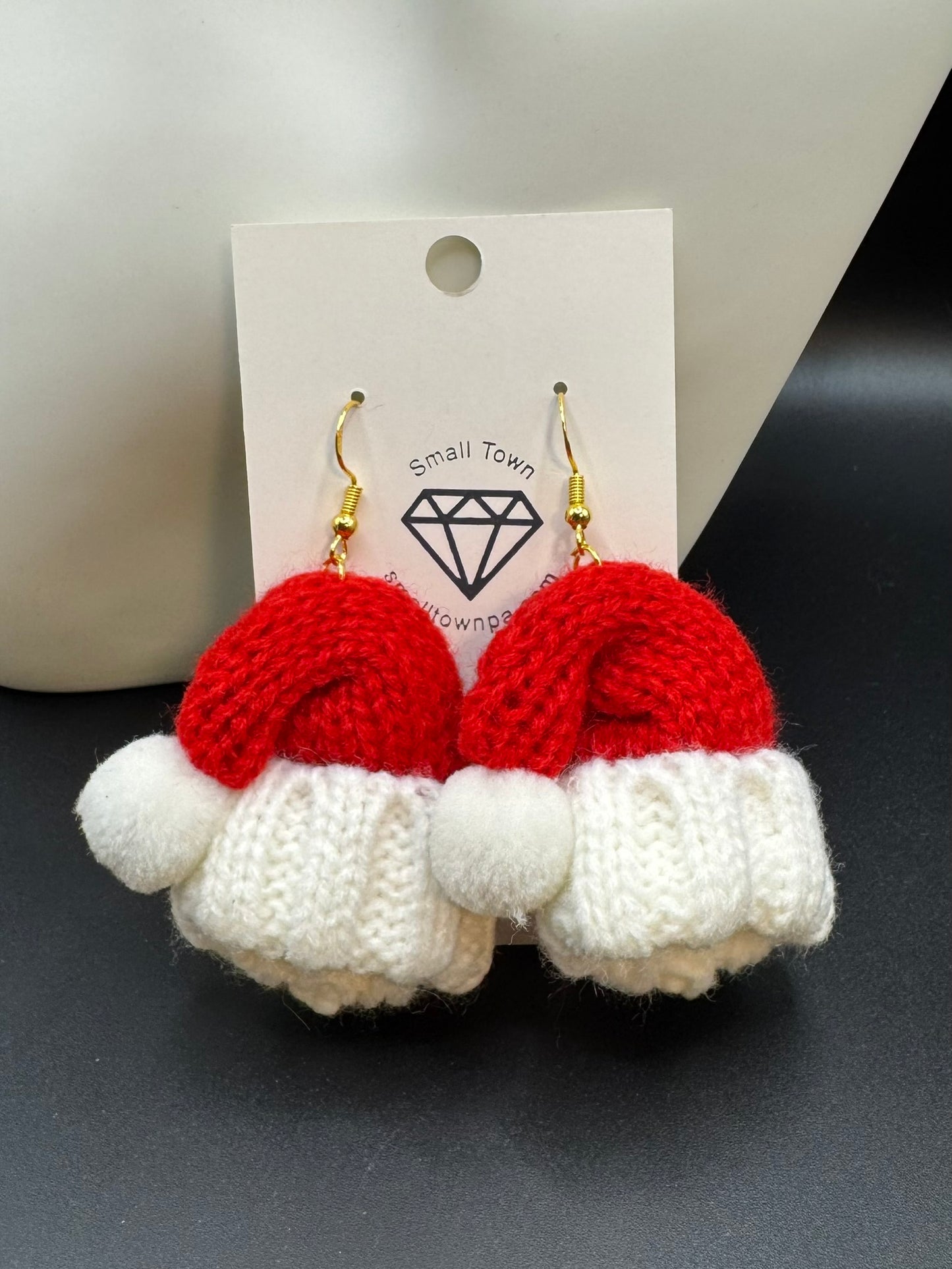 Santa hat Dangle Earrings
