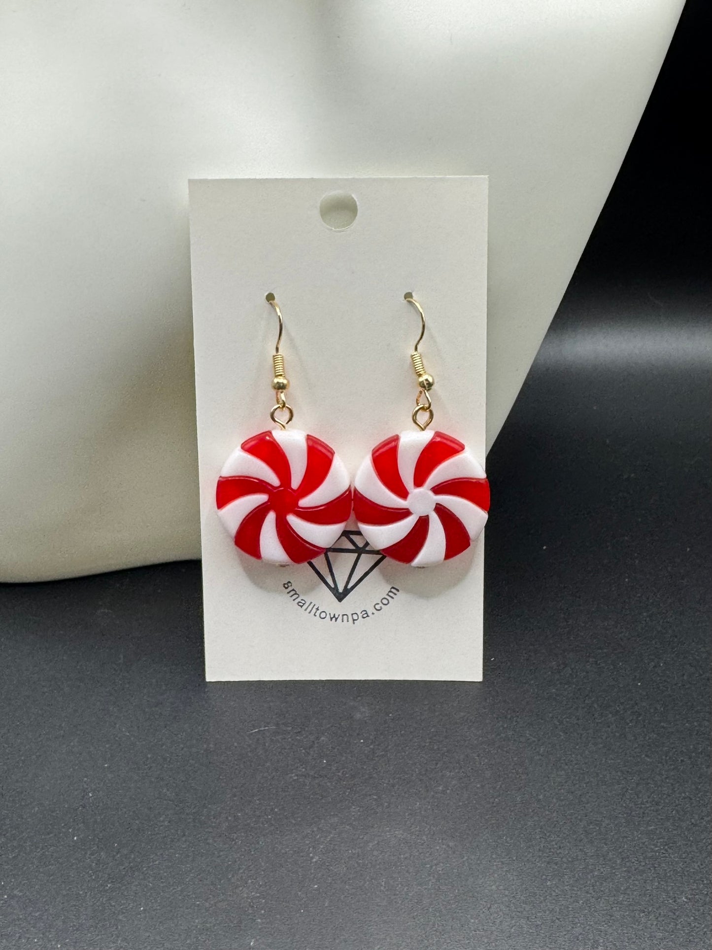 Starlight Peppermint Candy Dangle Earrings