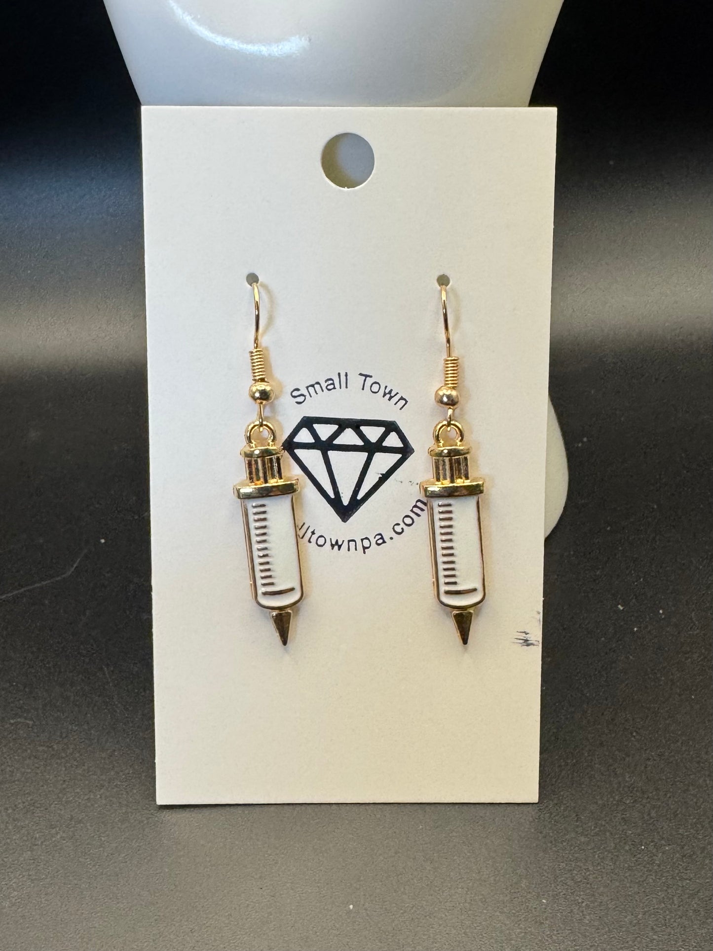 Syringe Dangle Earrings