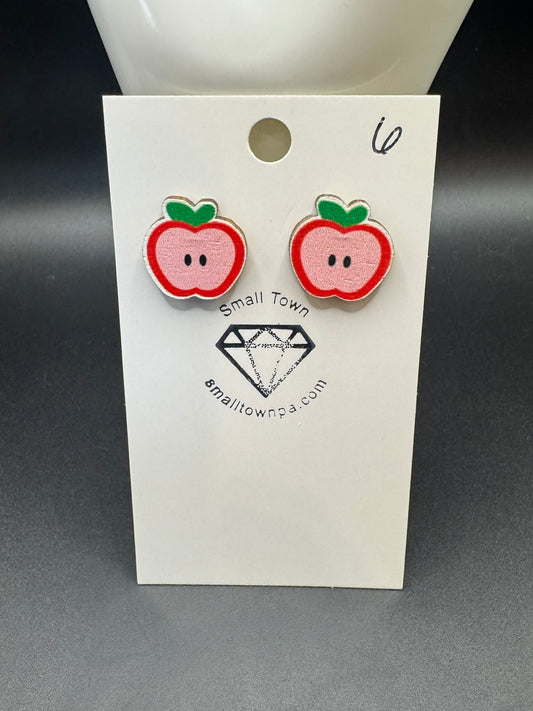 Apple Half Stud Earrings