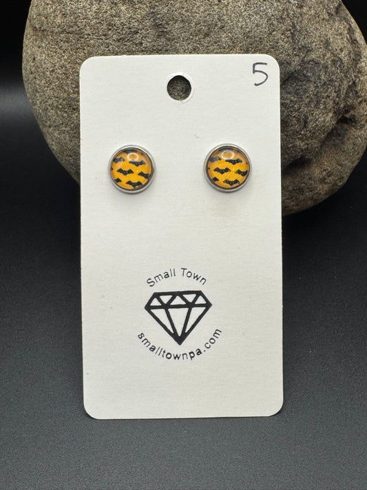 Bat Print Stud Earrings