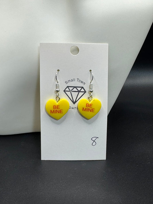 Be Mine Sweethearts Conversation Candy Dangle Earrings