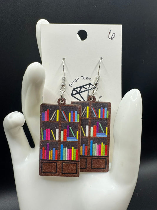 Bookshelf Dangle Earrings