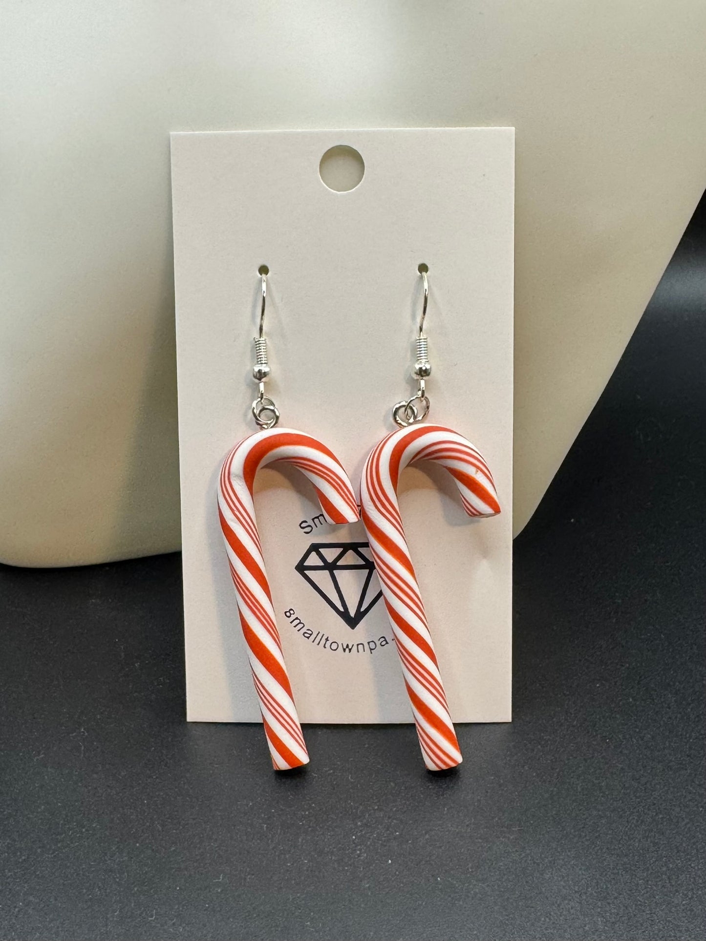 Candy Cane Dangle Earrings
