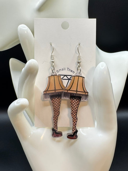 Christmas Story Leg Lamp Dangle Earrings