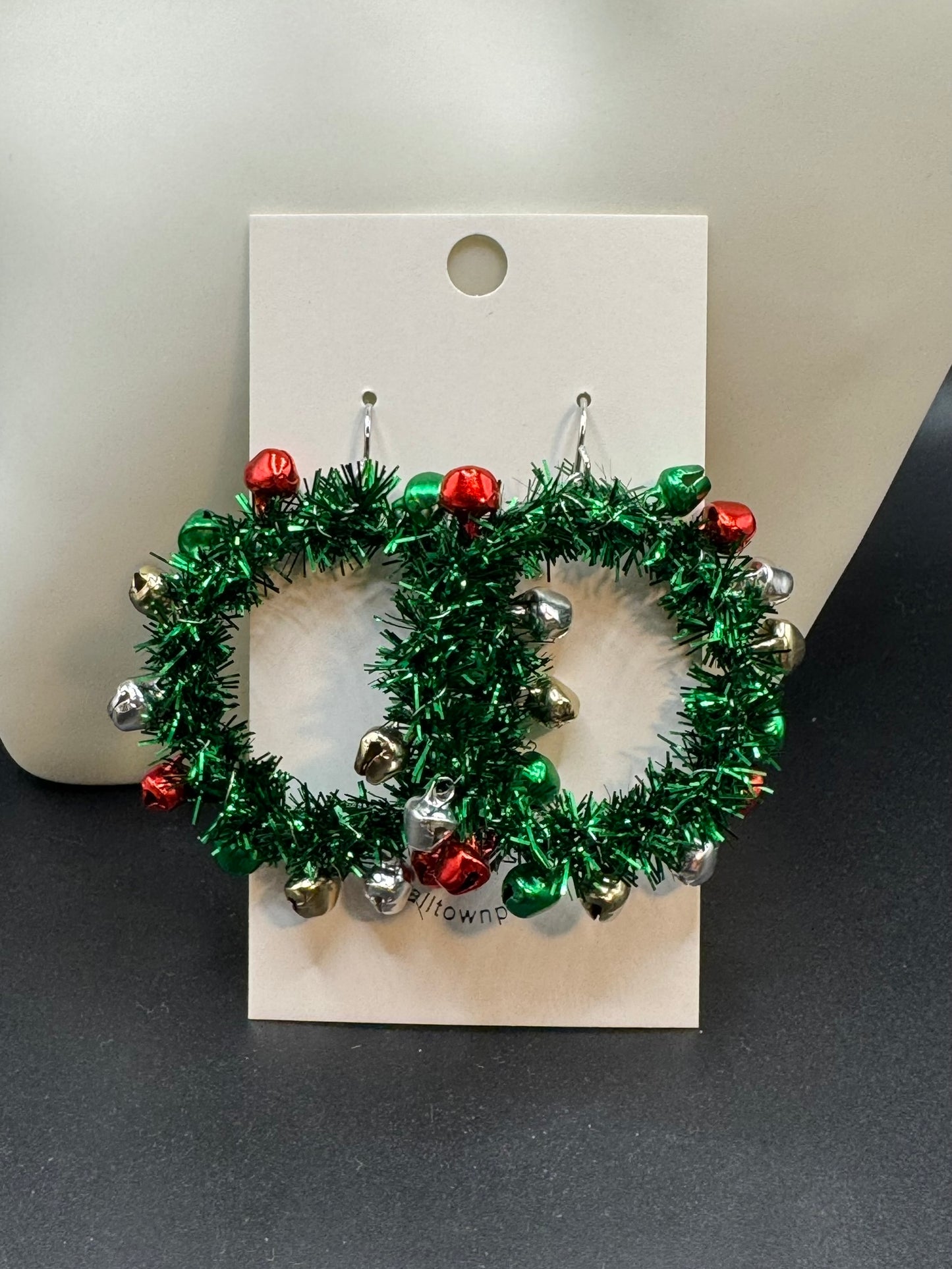 Christmas Wreath Dangle Earrings