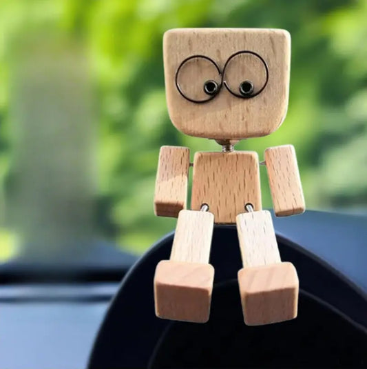 Cute Wood Dashboard Figurine