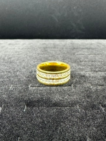 Double Studded Stainless Steel Ring
