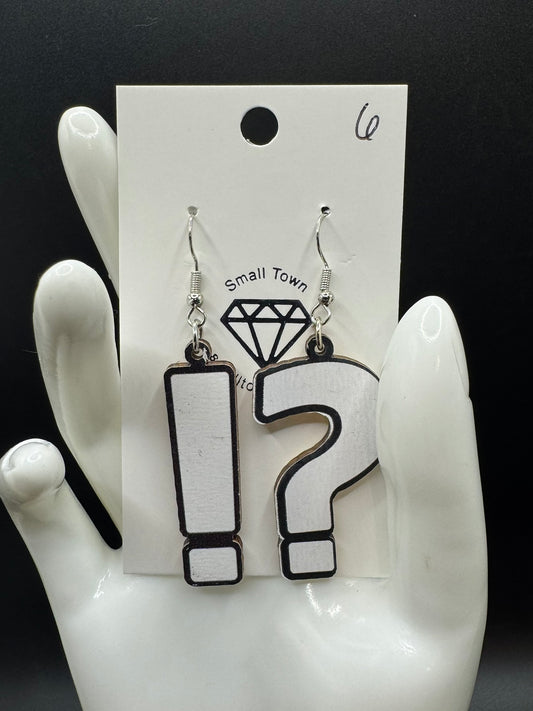 Exclamation Dangle Earrings