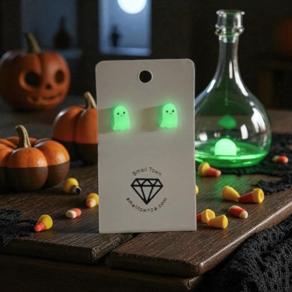 Glow Ghost Stud Earrings