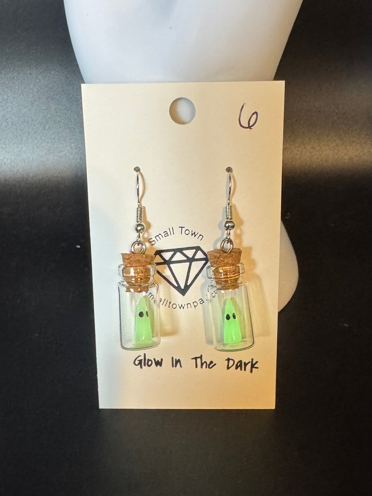 Ghost in a Bottle Dangle Earrings