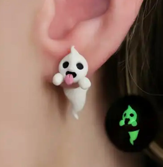 Glow in the Dark 3D Ghost Earrings