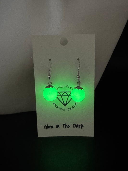 Glow-in-the-dark Globe Dangle Earrings