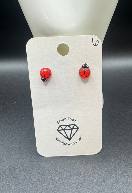 Ladybug Stud Earrings