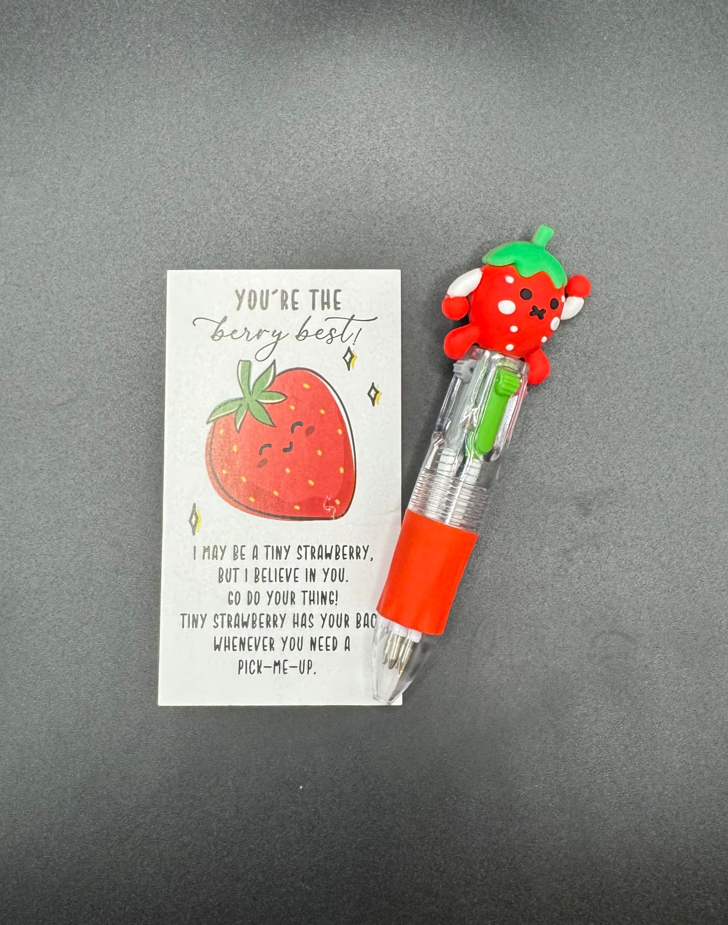 Mini Strwberry Pen and Card