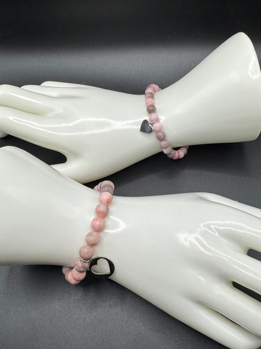 Mother Daughter Heart Bracelets