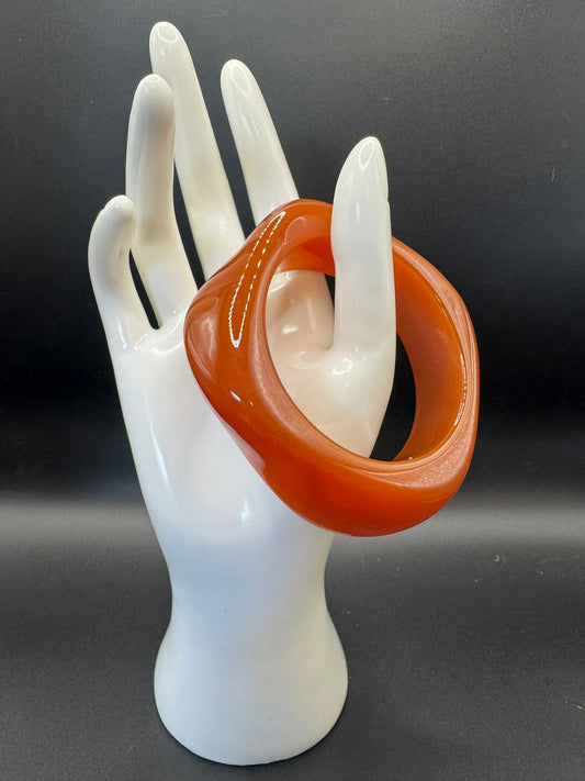 Orange Boho-Chic Acrylic Bracelet