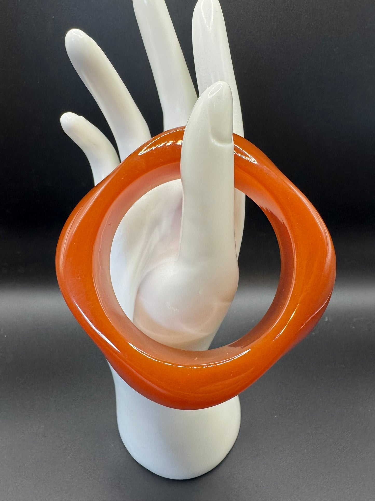 Orange Boho-Chic Acrylic Bracelet
