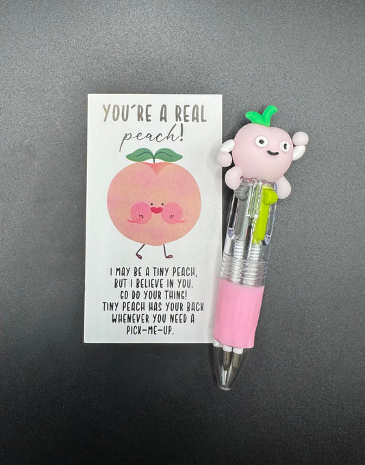 Mini Peach Pen and Card