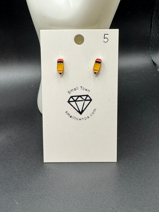 Pencil Stud Earrings