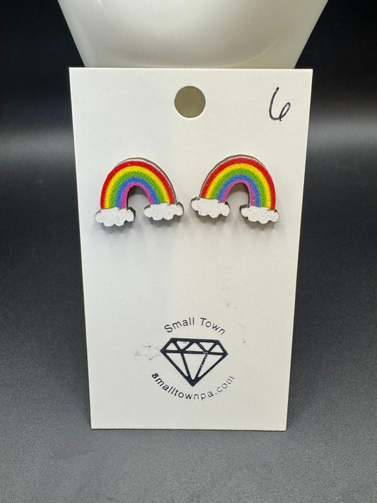 Rainbow Stud Earrings