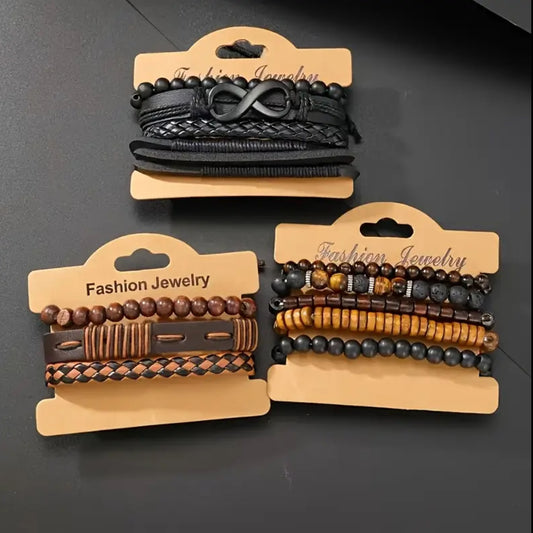 Retro Natural Bracelet Set