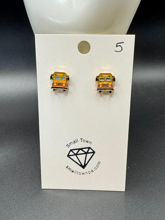 School Bus Stud Earrings