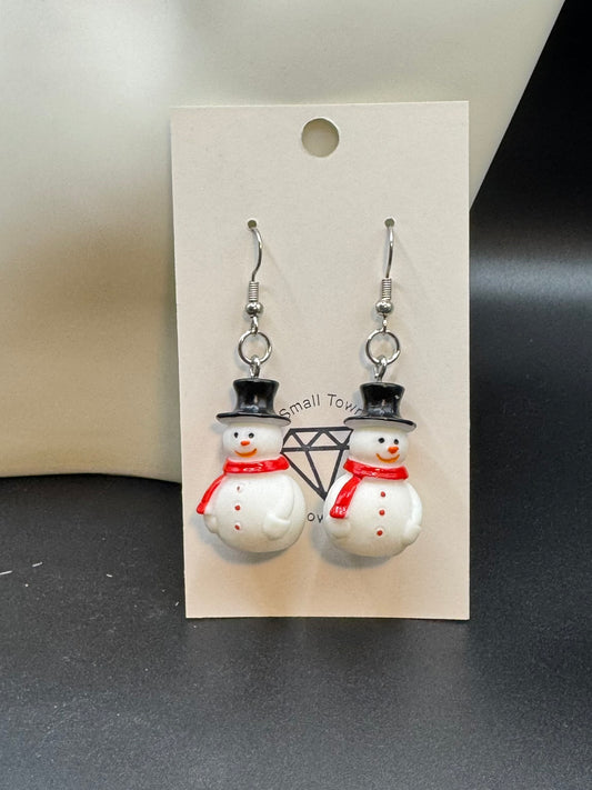 Snowman Dangle Earrings