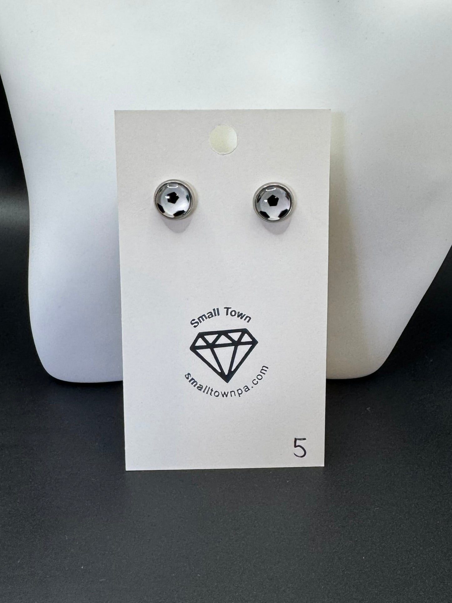 Soccer Stud Earrings (8mm)