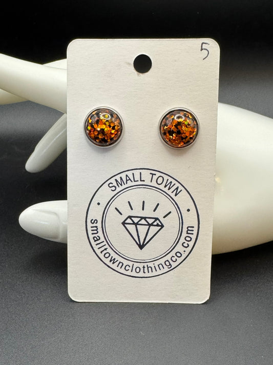 Sparkle Amber Studs