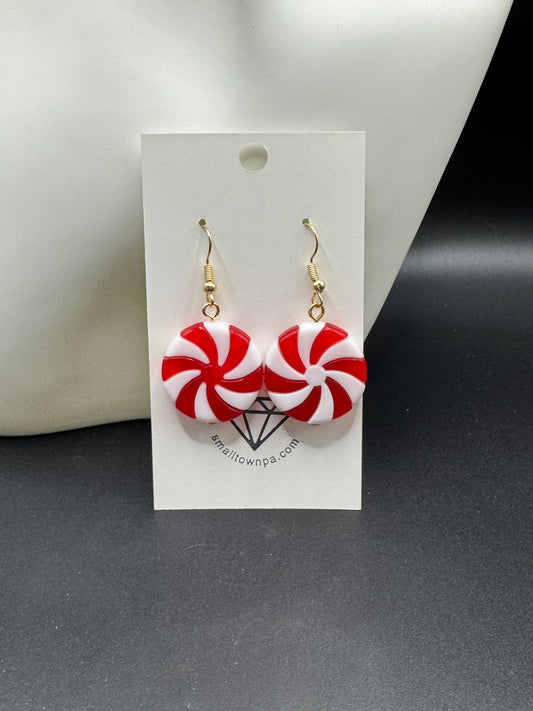 Starlight Peppermint Candy Dangle Earrings