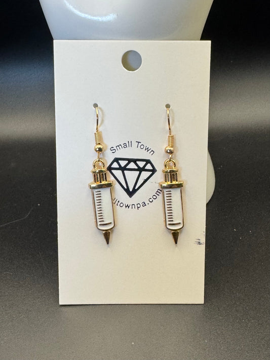 Syringe Dangle Earrings
