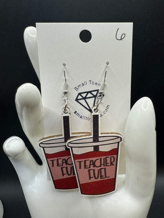 Teacher Fuel Dangle Earrings