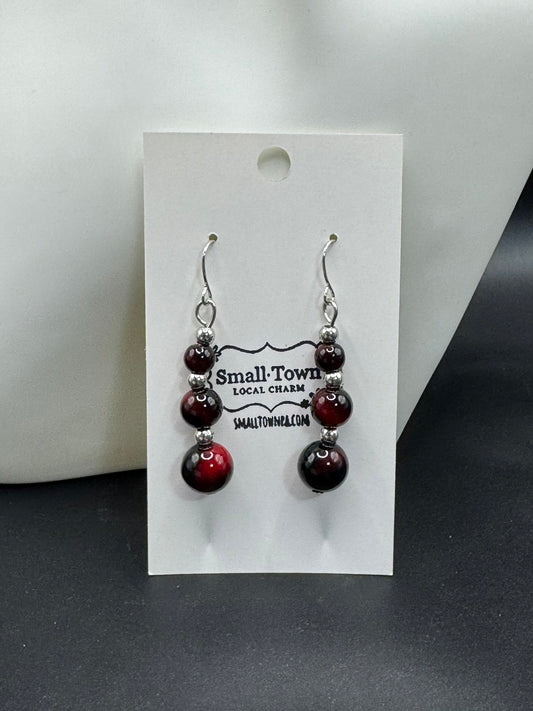 Tiger Eye Stone Beaded Dangles